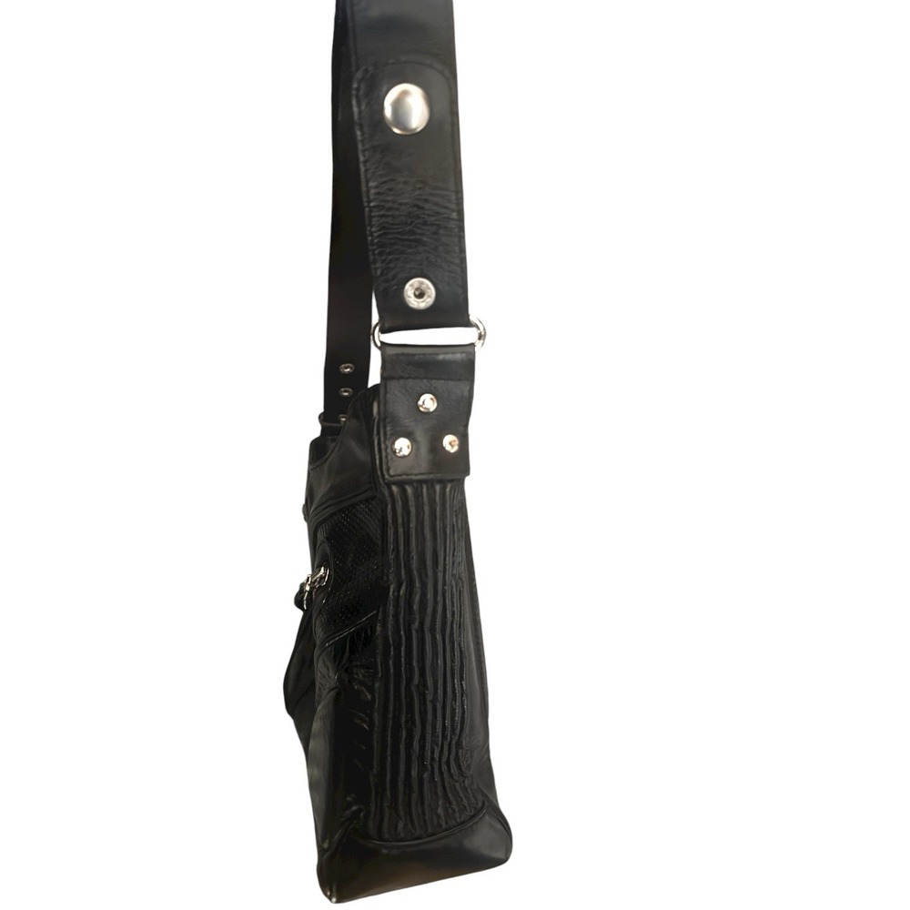 Black Leather Shoulder Bag - Picture 8 of 12